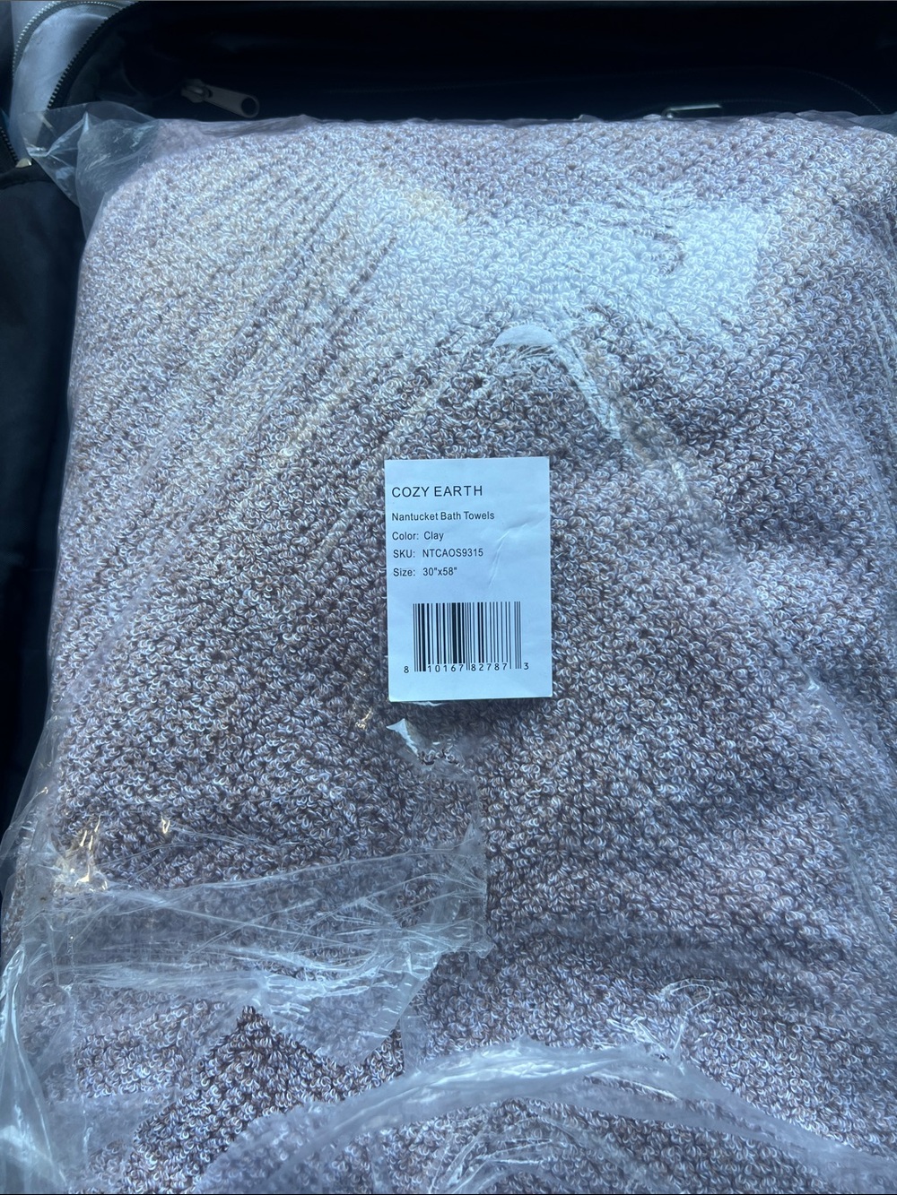 Cozy Earth Clay Bath Towel - Plush Nantucket Cotton